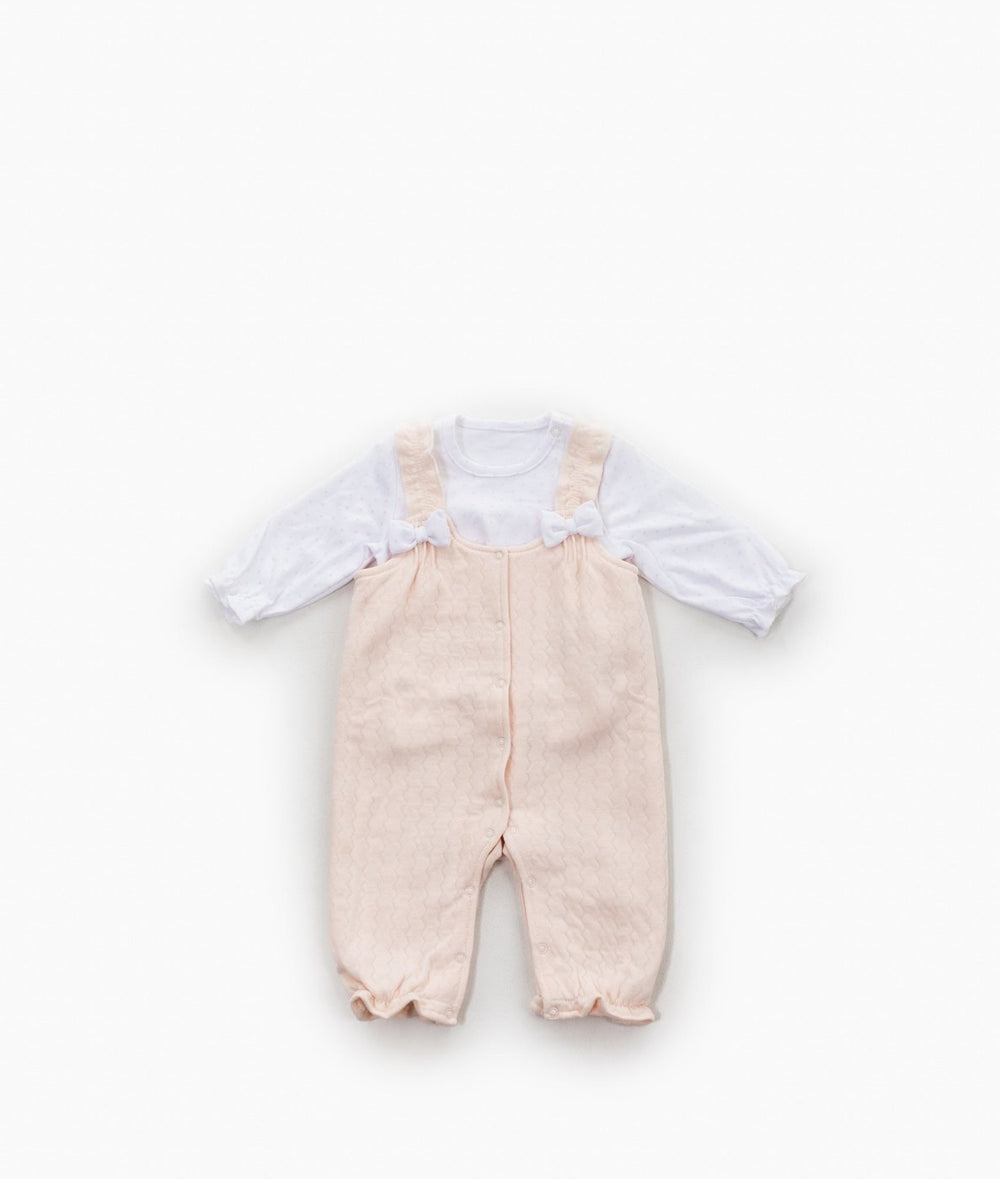 Cotton Overalls with Bows