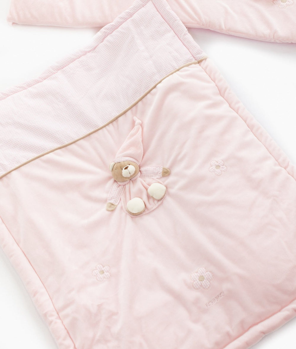 Pink baby bassinet bedding