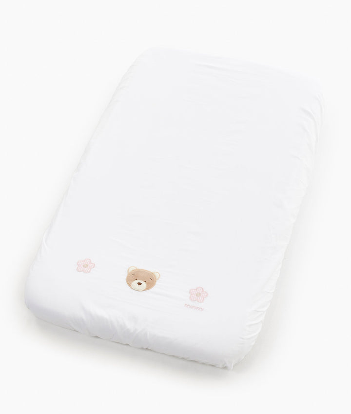 Pink baby bassinet bedding