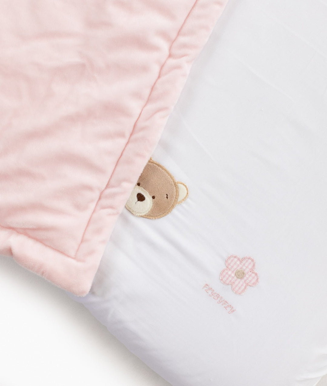 Pink baby bassinet bedding