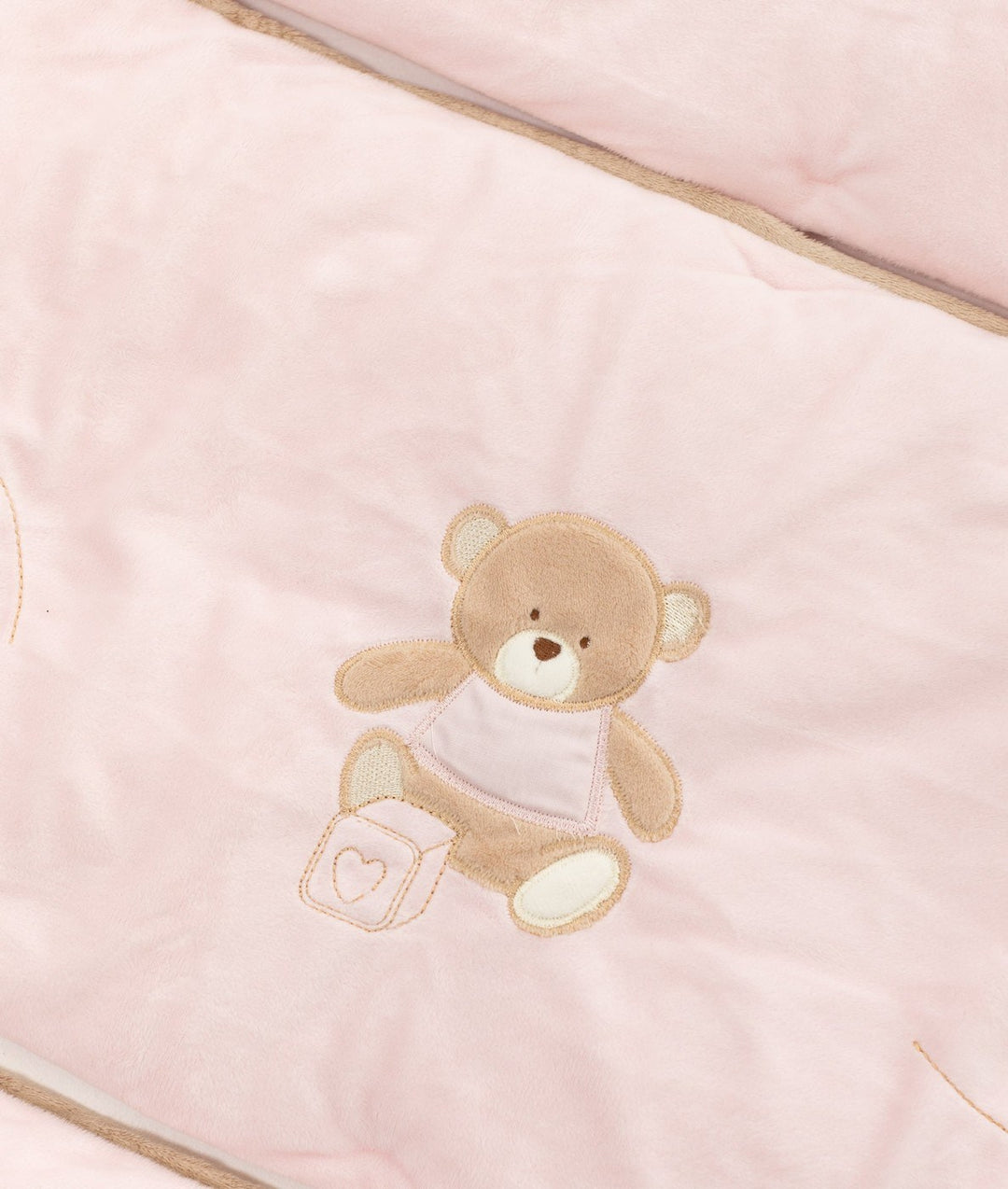 Pink cot bumper set for baby cot
