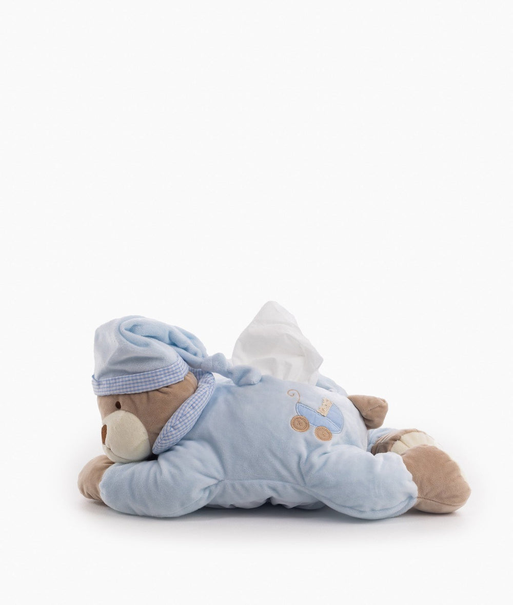 Baby wipes holder for nursery in blue