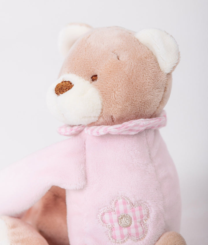 Pink bear curtain tieback for nursery