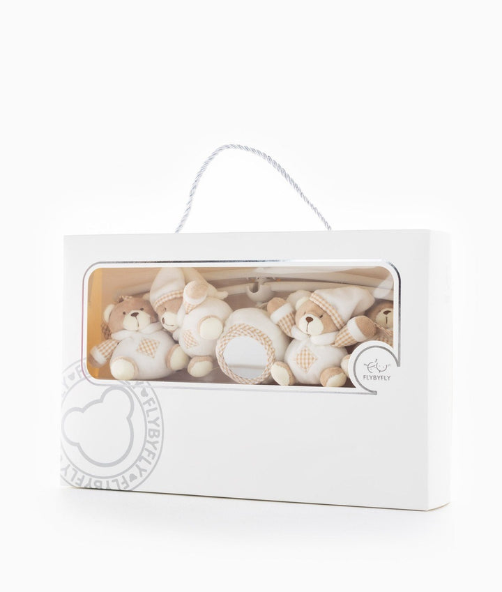 Baby cot musical mobile with teddy bears
