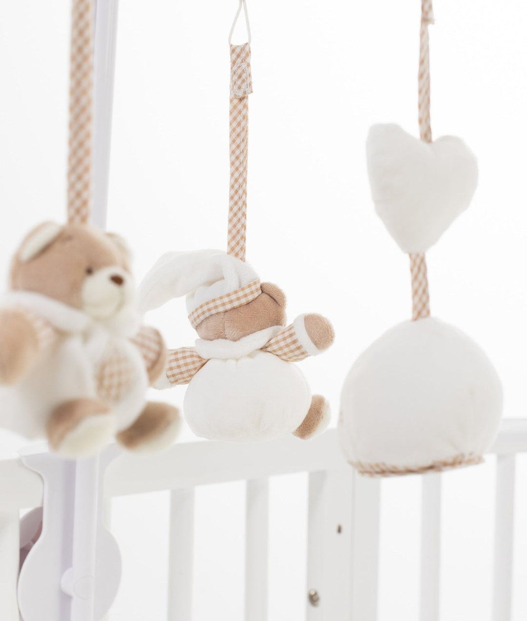 Baby cot musical mobile with teddy bears