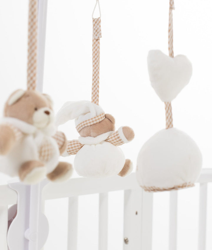 Baby cot musical mobile with teddy bears