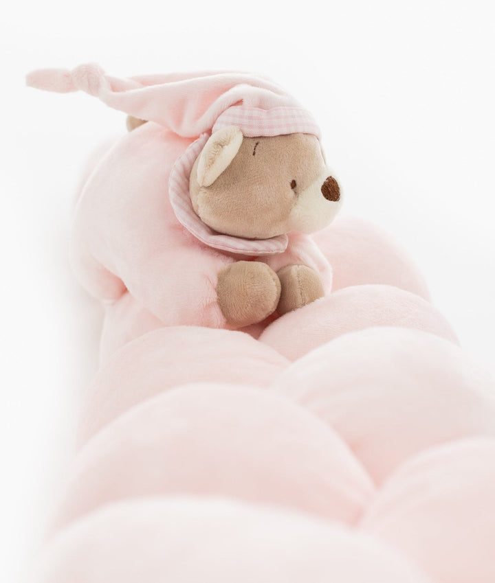 Braided toddler bolster in pink