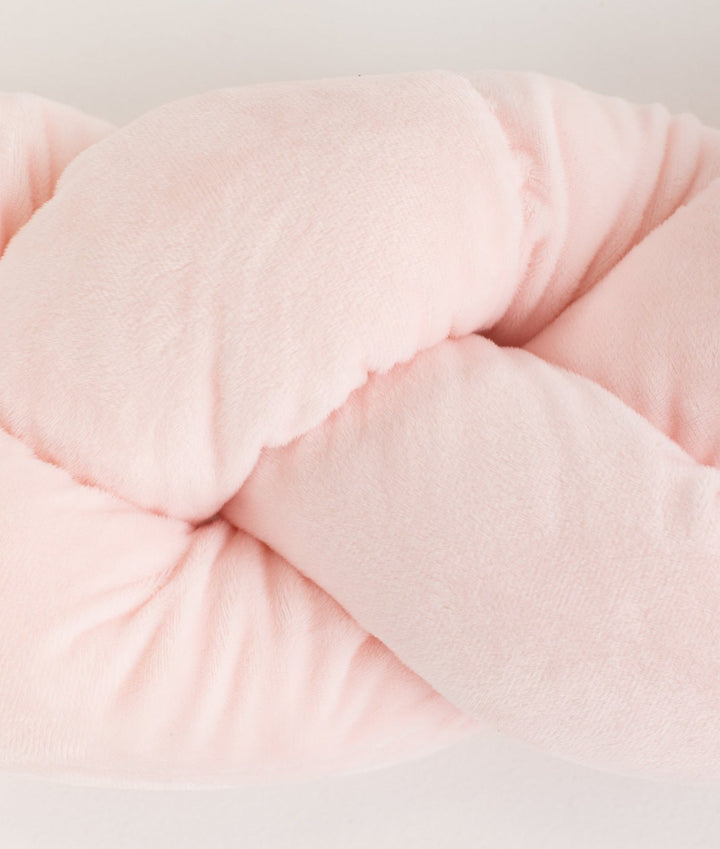 Braided toddler bolster in pink