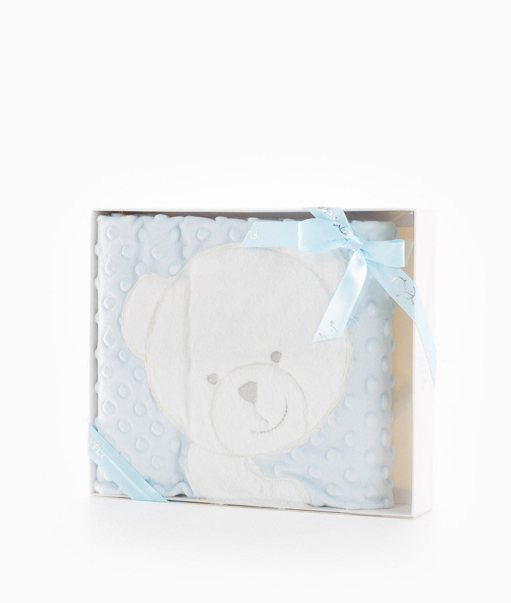Bubble Bear Blanket - Blue