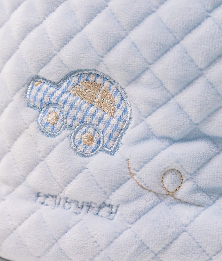 Baby nappy caddy for nursery in blue