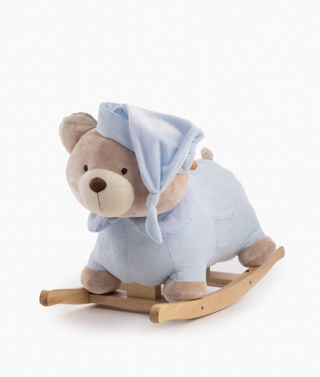 Blue rocking teddy bear for toddlers