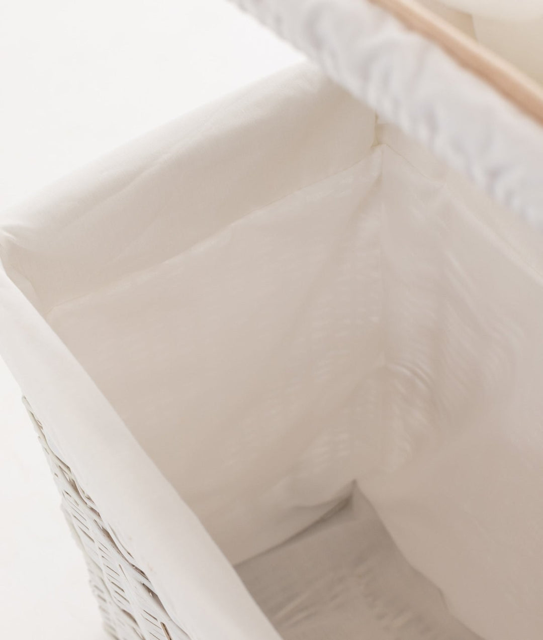 White and beige square storage basket set