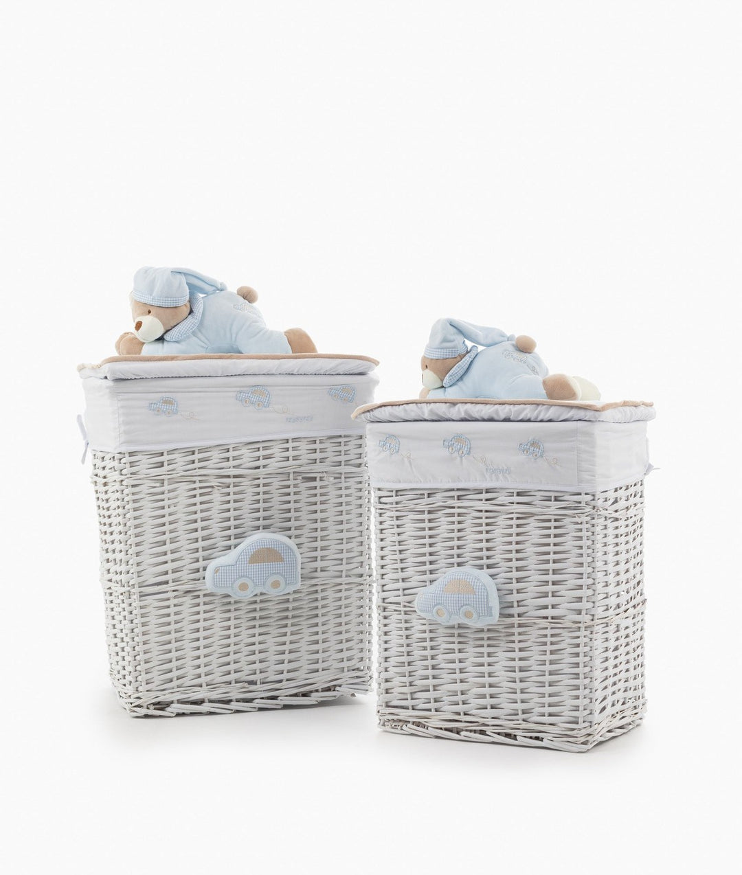 Blue square storage basket set