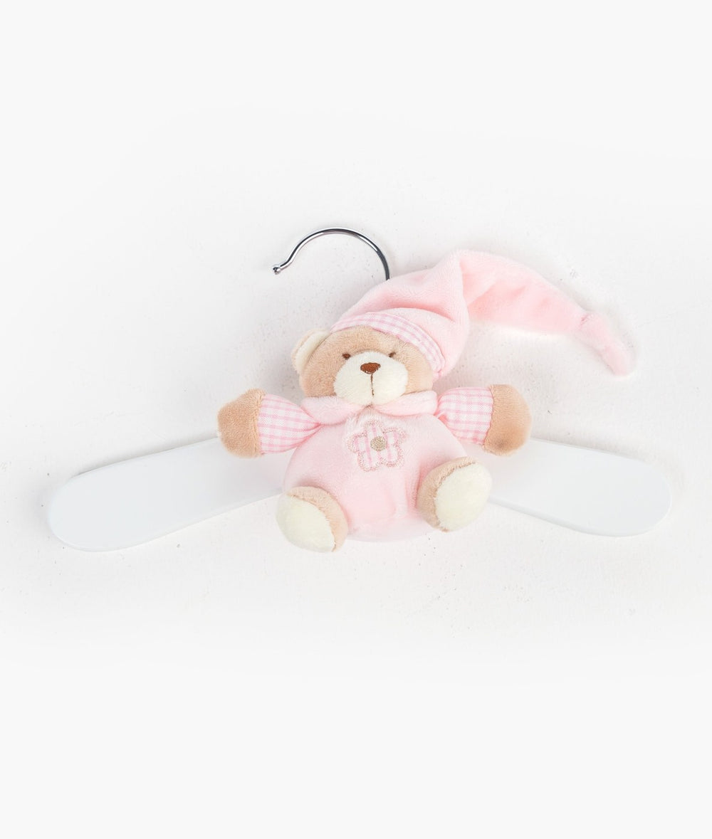 Baby wooden clothes hanger in pink