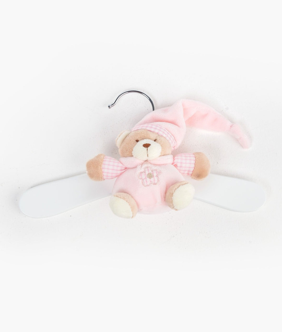 Baby wooden clothes hanger in pink