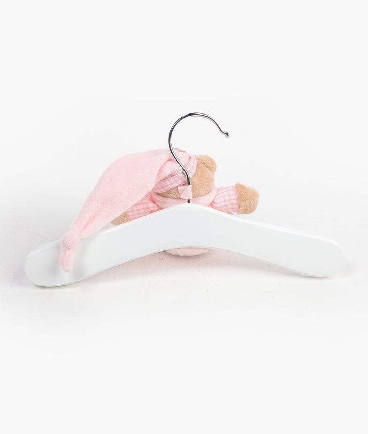 Baby wooden clothes hanger in pink
