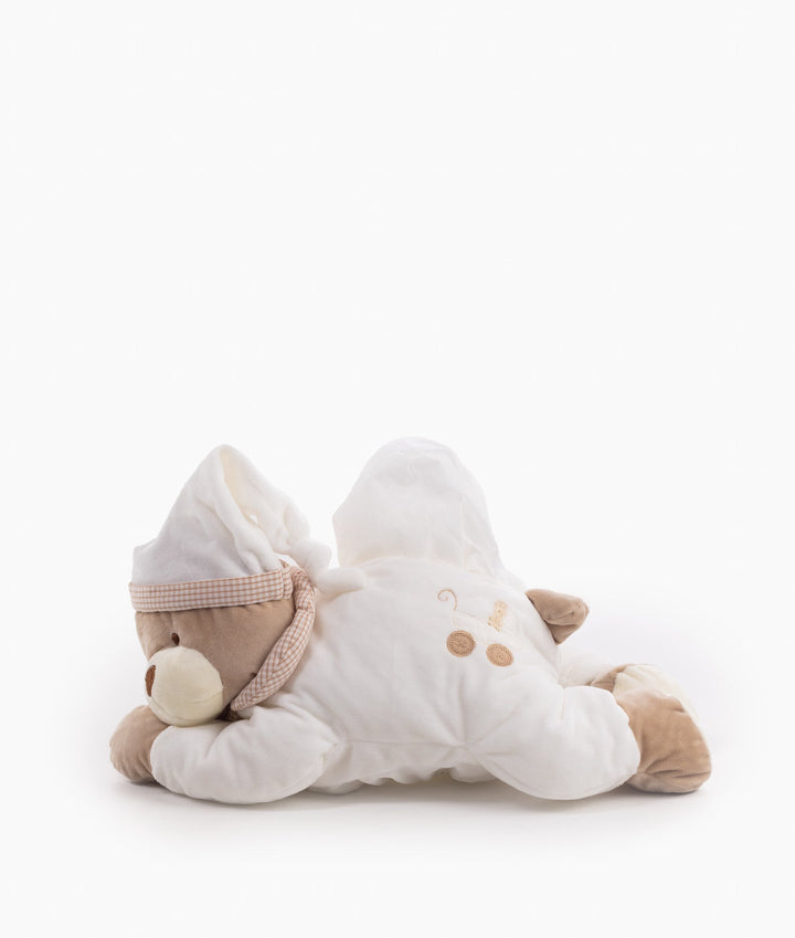 Baby wipes holder for nursery in white and beige