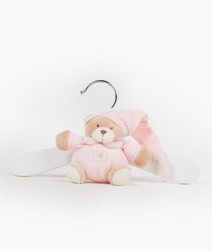 Baby wooden clothes hanger in pink