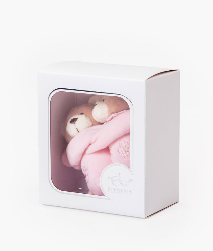 Pink bear curtain tieback for nursery