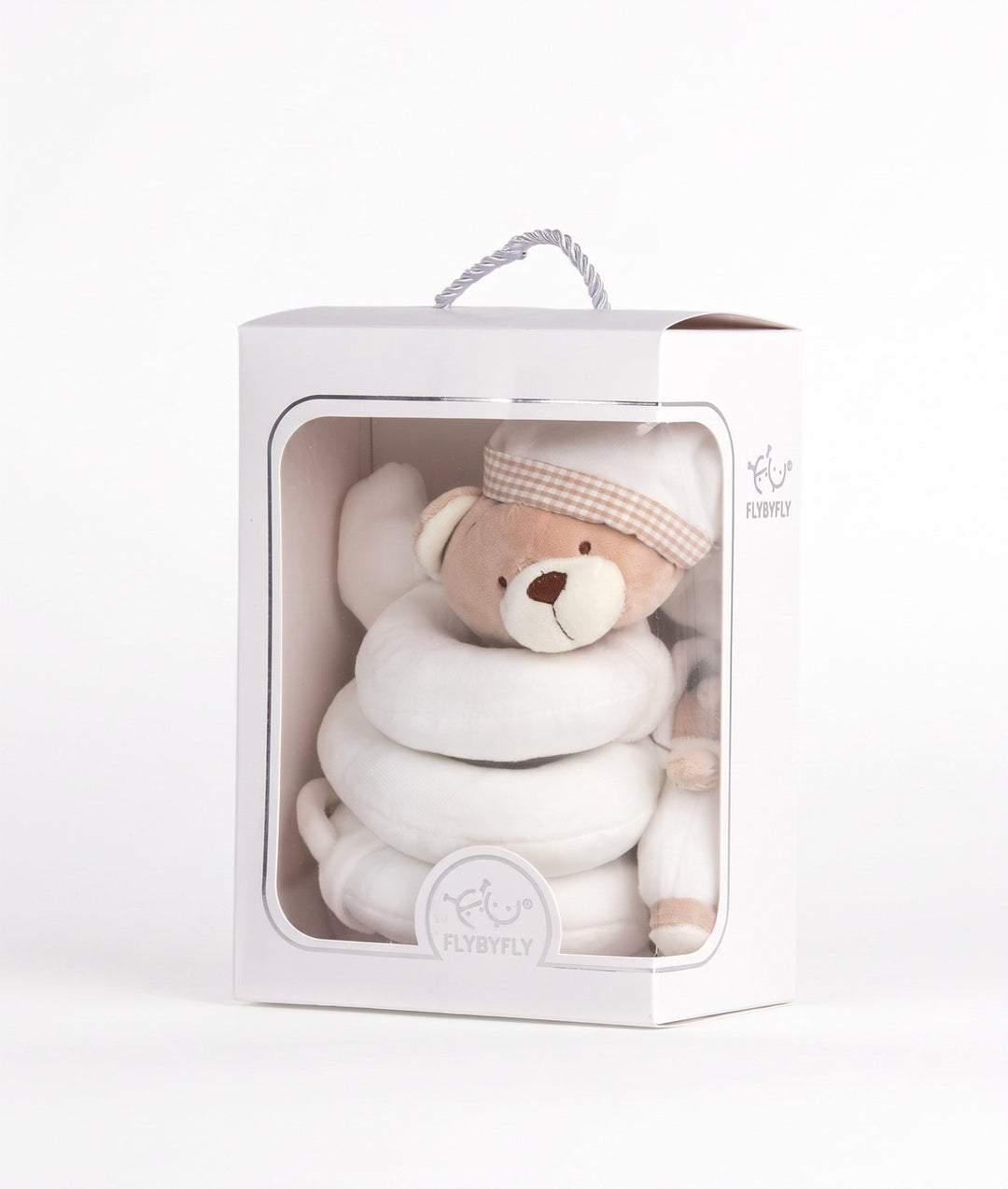 Bear Spiral Activity Toy in Beige & White by FlyByFly