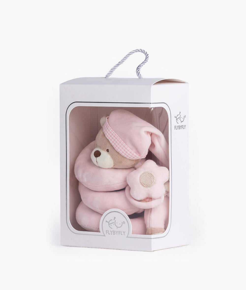 Pink bear spiral activity toy for baby