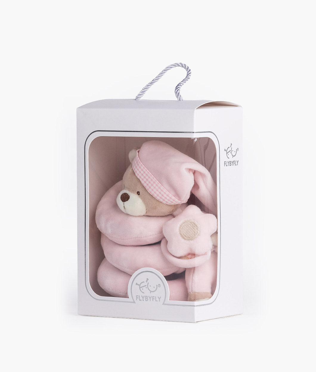Pink bear spiral activity toy for baby