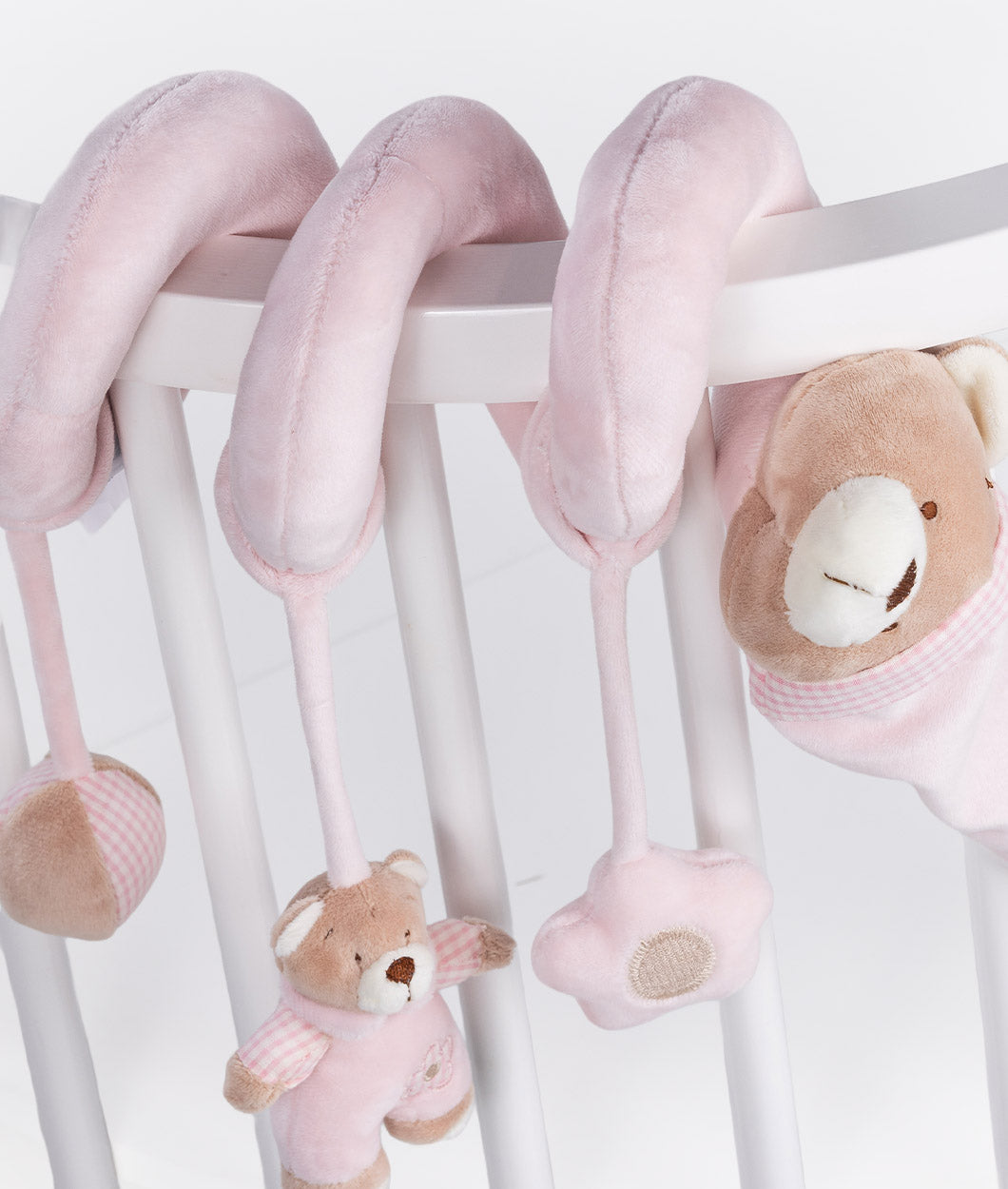 Pink bear spiral activity toy for baby