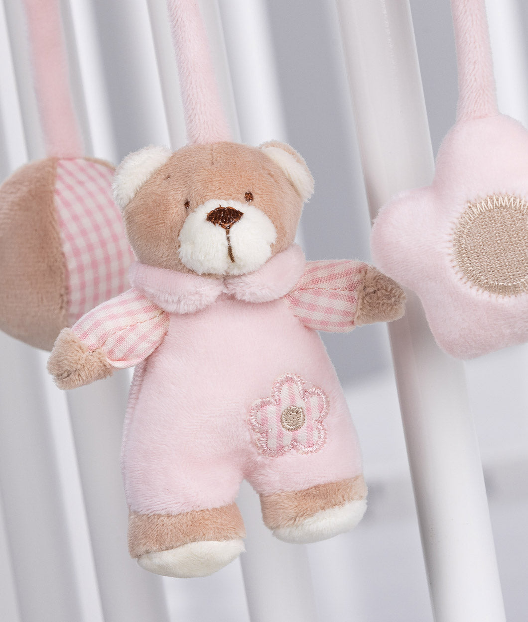 Pink bear spiral activity toy for baby