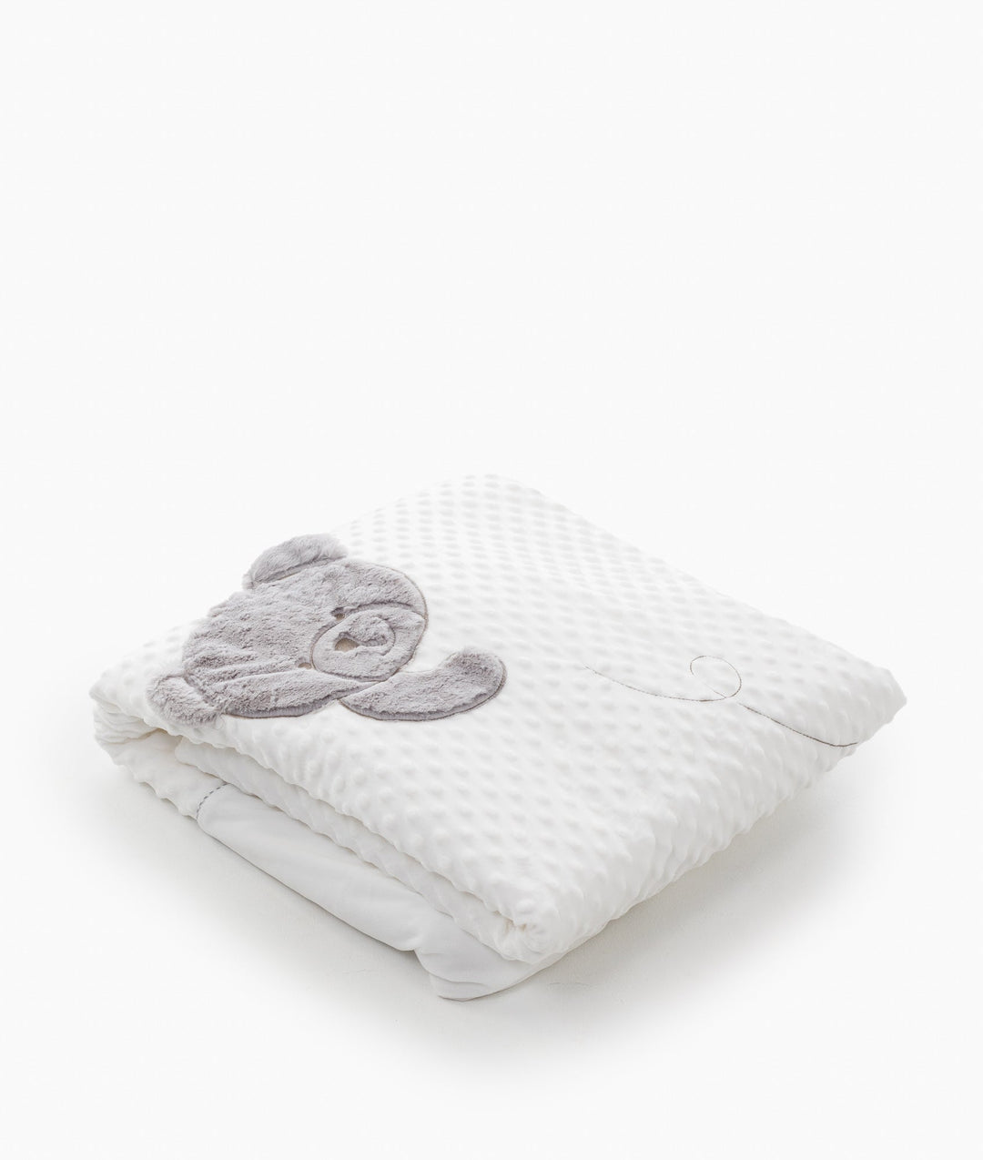 White and grey toddler bubble quilt and cover set
