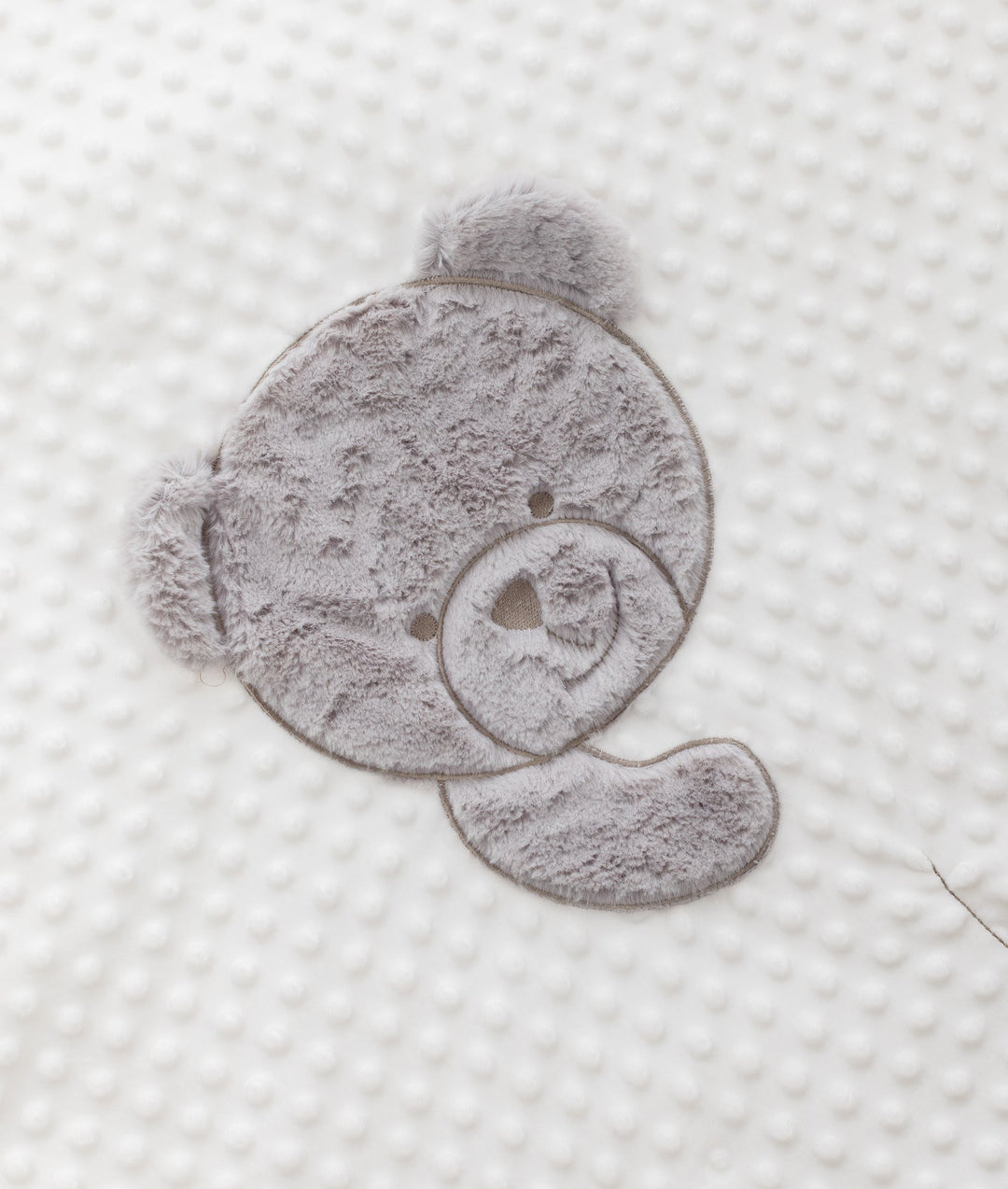 White and grey toddler bubble quilt and cover set