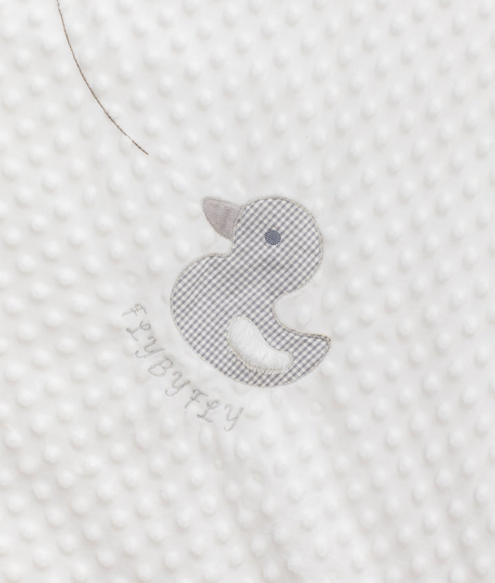 White and grey toddler bubble quilt and cover set