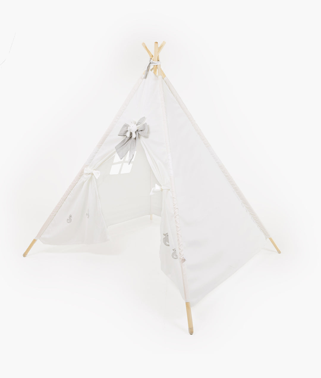 White kids teepee tent for nursery and playroom