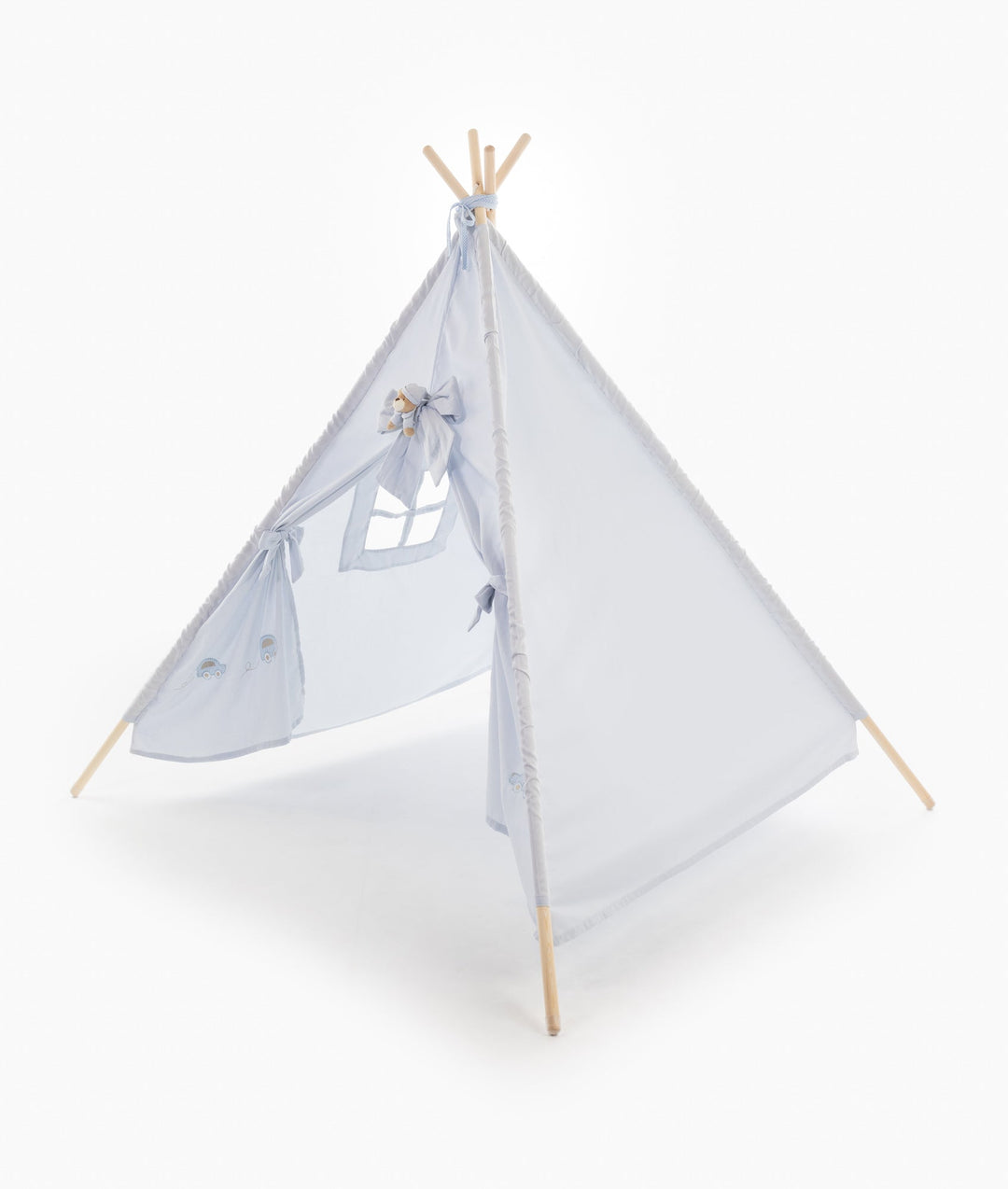Blue kids teepee tent for nursery and playroom