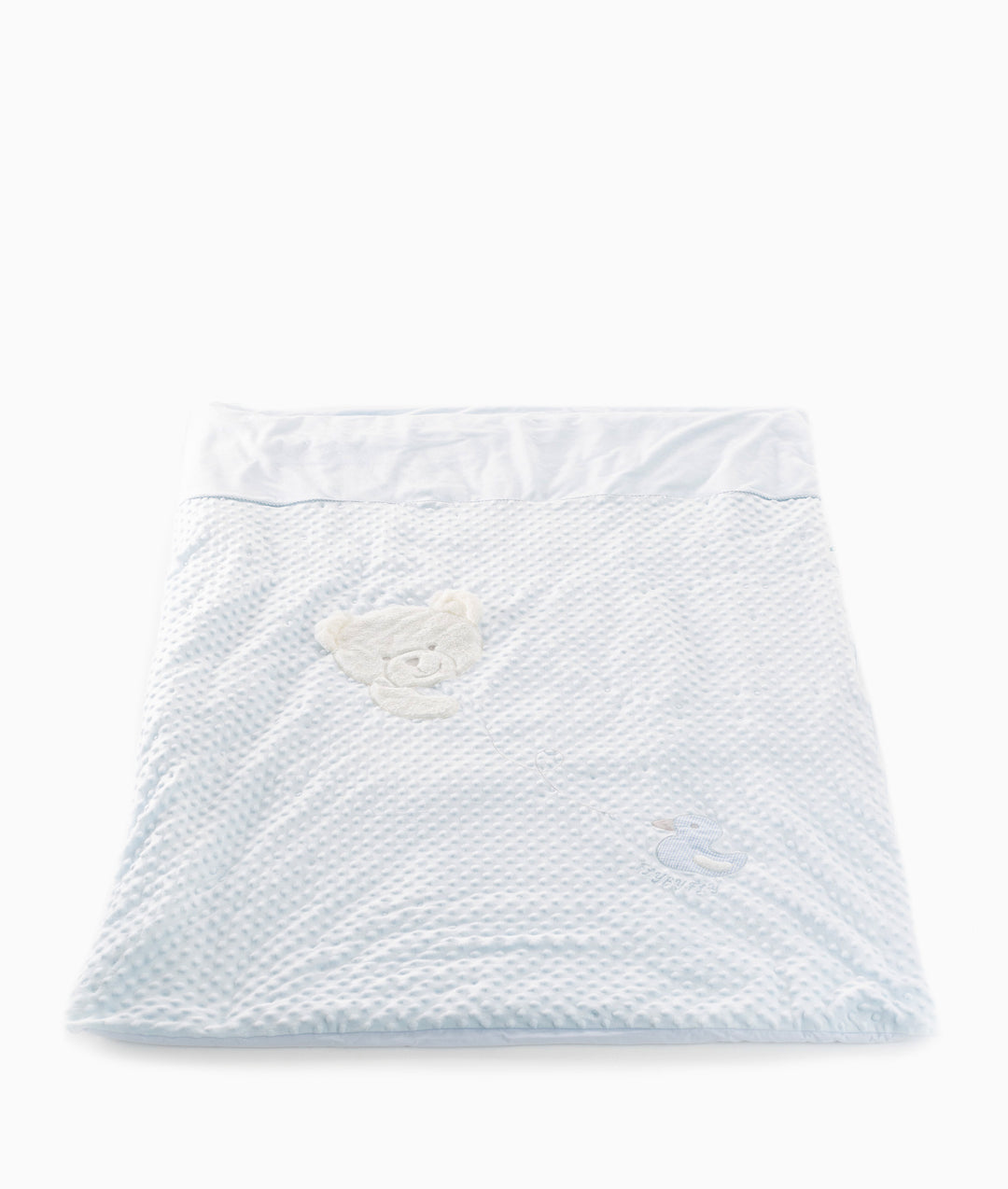 Blue toddler bubble quilt and cover set
