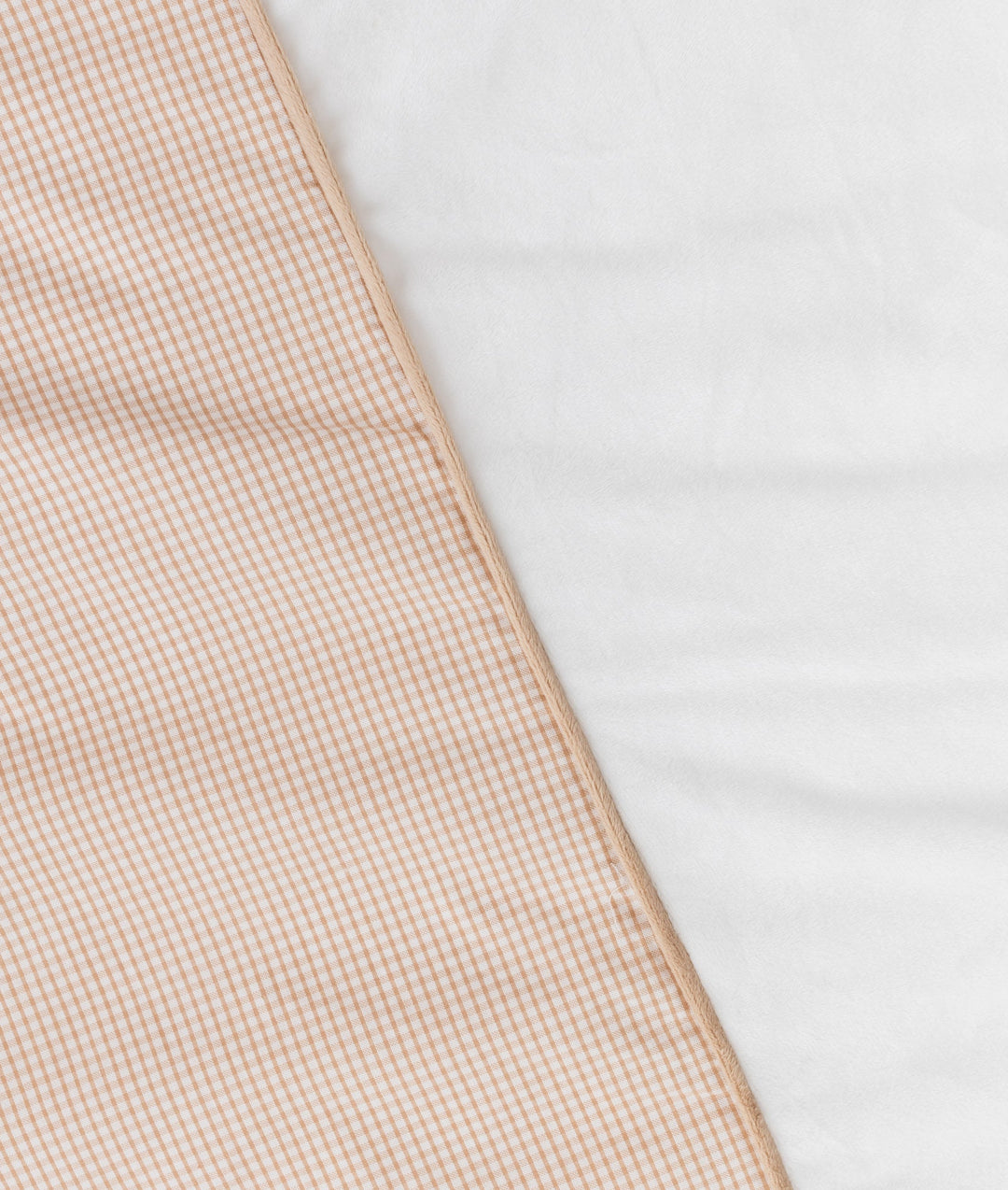 White and beige quilt and cover set for toddlers