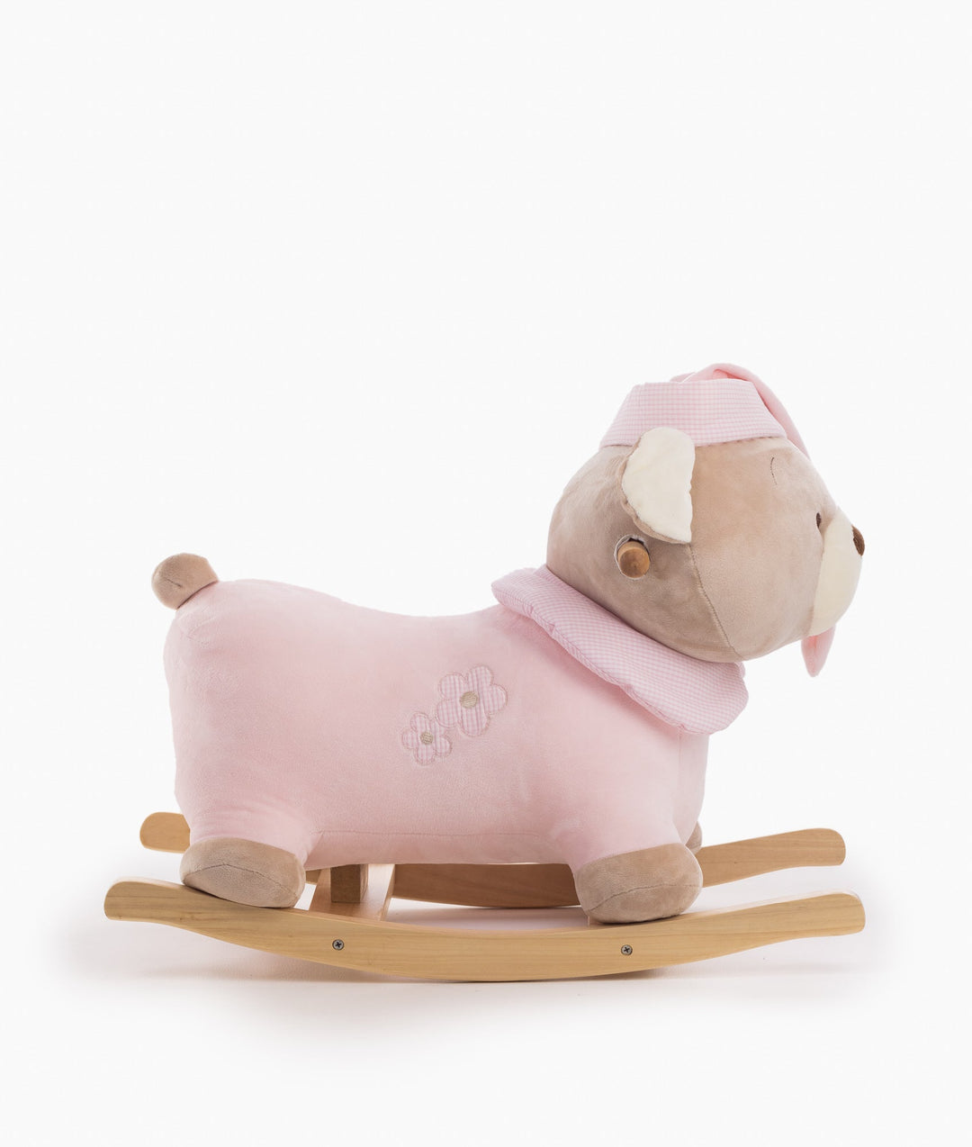 Soft pink rocking teddy bear