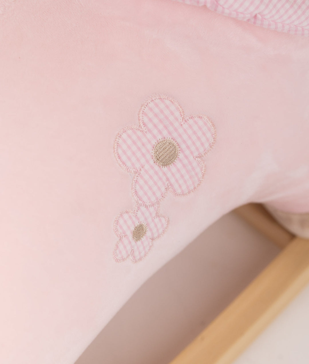 Soft pink rocking teddy bear