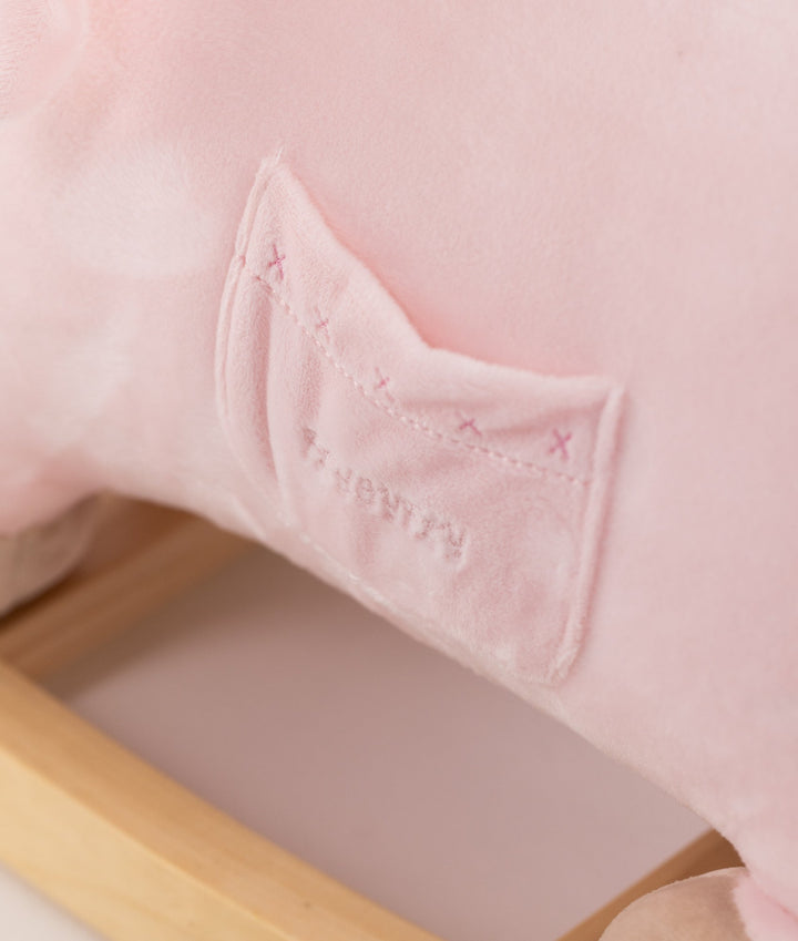 Soft pink rocking teddy bear